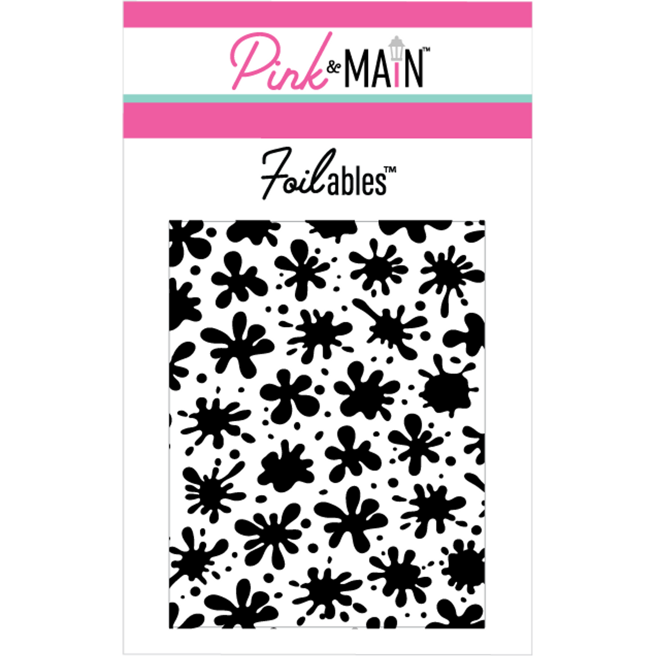 Pink and Main Ink Blots Foilable Panels pmf158