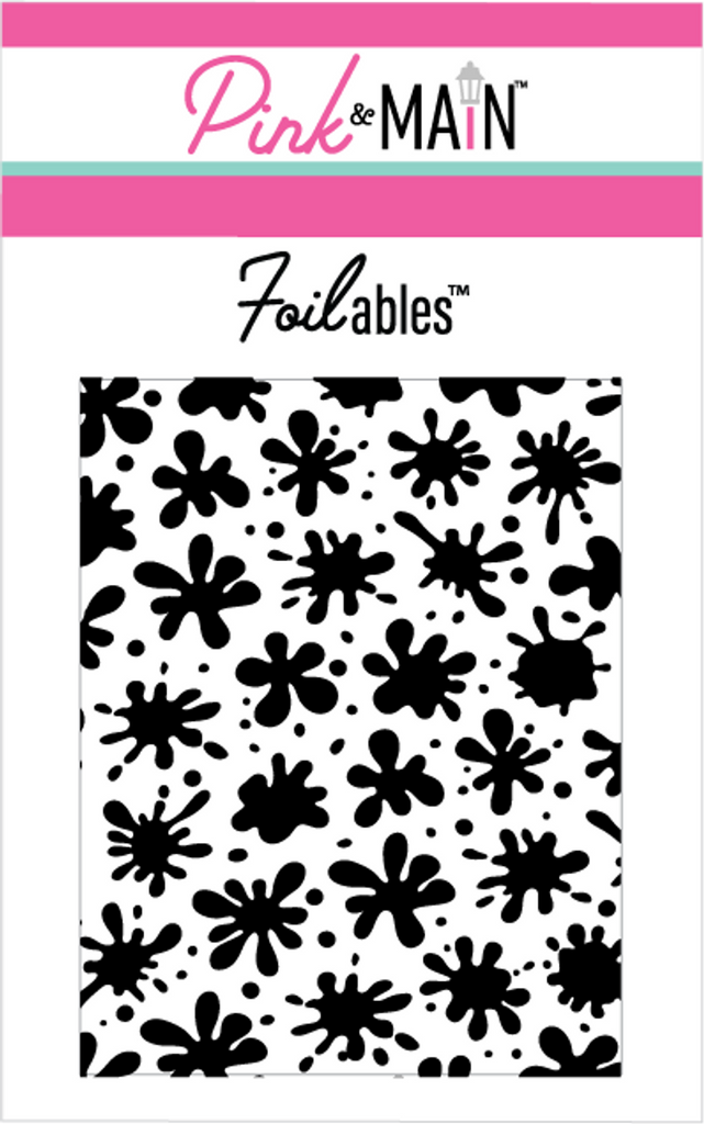Pink and Main Ink Blots Foilable Panels pmf158