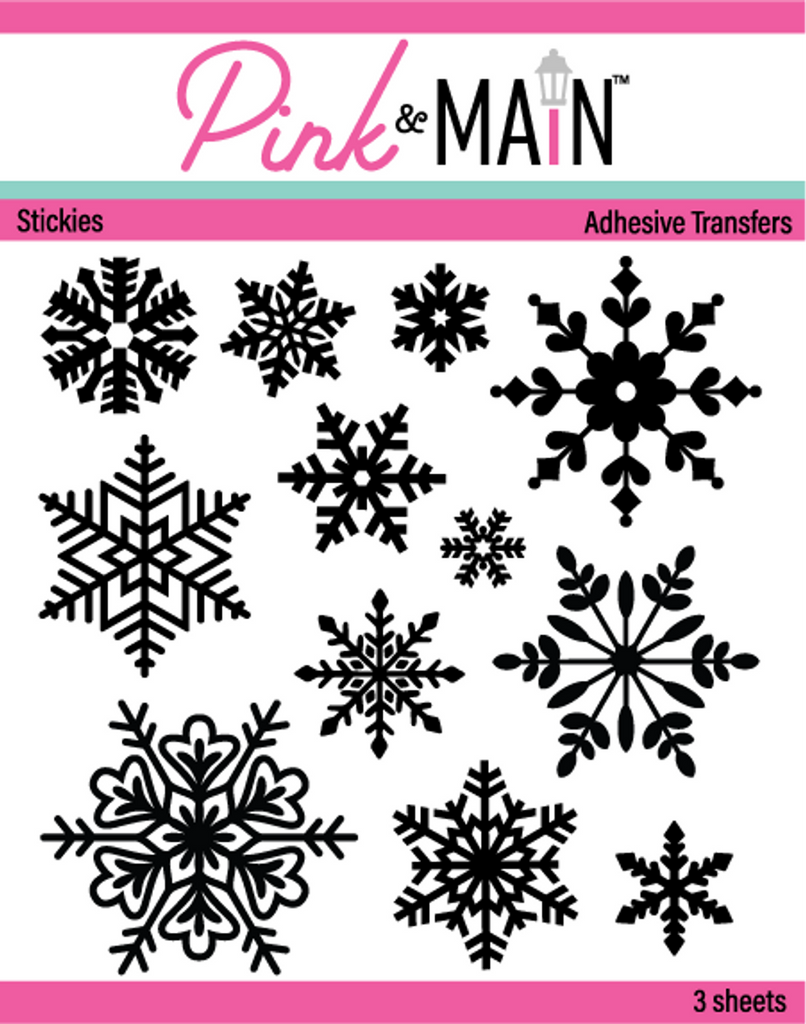 Pink and Main Big Flakes Stickies Adhesive Transfers pmf166