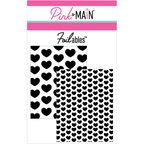 Pink and Main Polka Hearts Foilable Panels pmf174