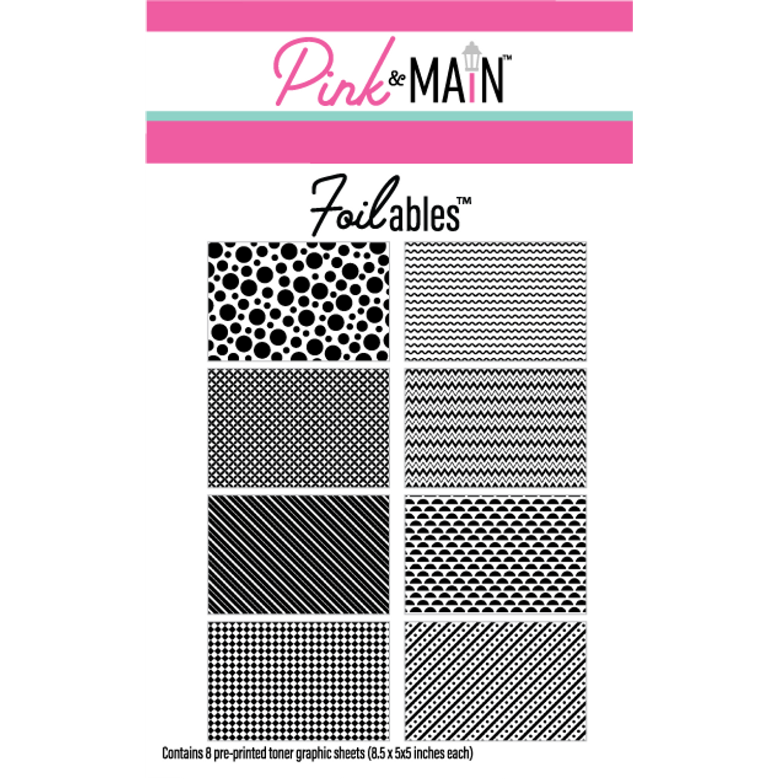 Pink and Main Fun Backgrounds Foilable Sheets pmf178