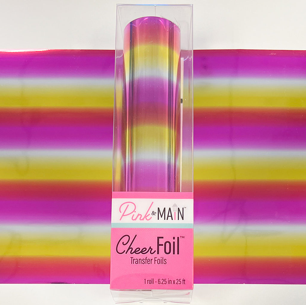 Pink and Main Ombre Sunrise CheerFoil Roll pmf190
