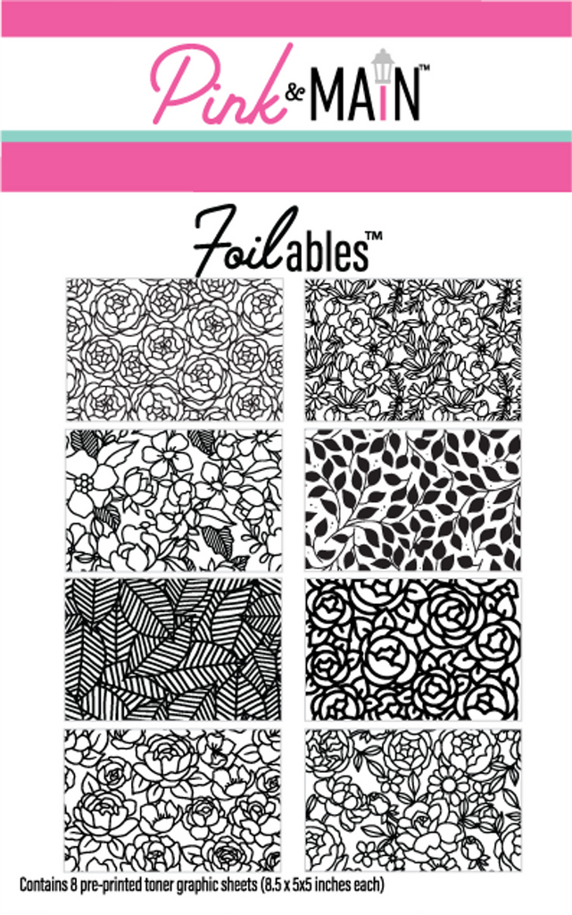 Pink and Main Flower Background Foilables Sheets pmf210