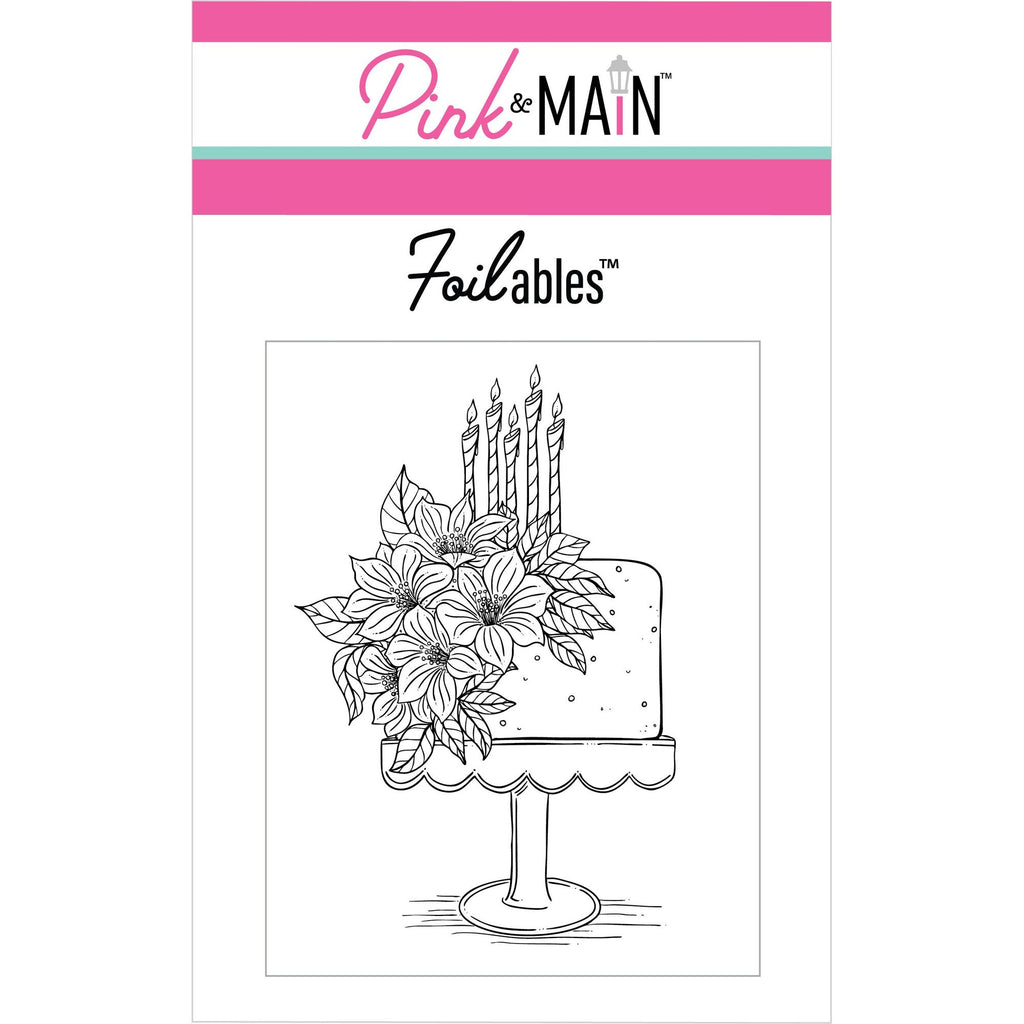 Pink and Main Floral Cake Foilables Panels pmf308