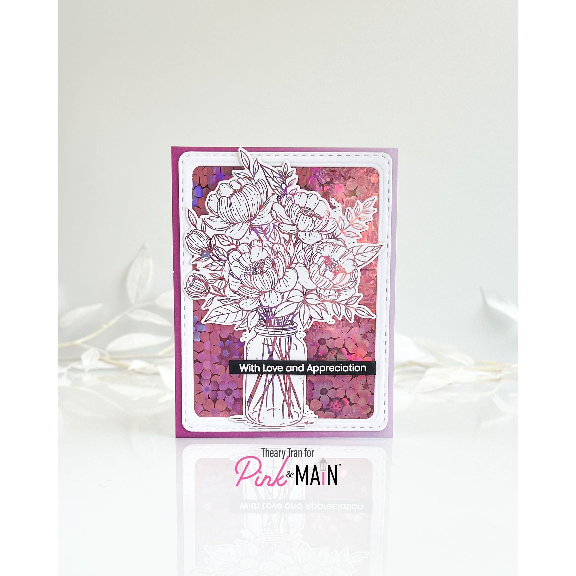 Pink and Main Flowers Pink CheerFoil Roll pmf304