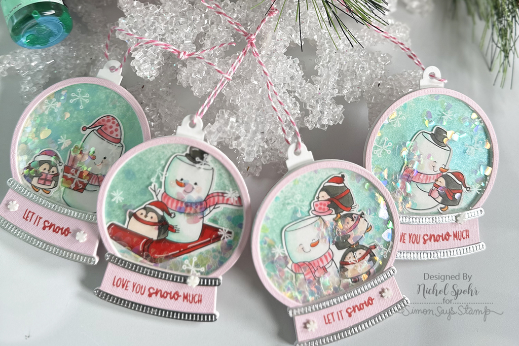 Pink And Main STAMPtember Exclusive Love You Snow Much Stamps and Dies sssd112920c Snowman Ornaments | color-code:ALT02