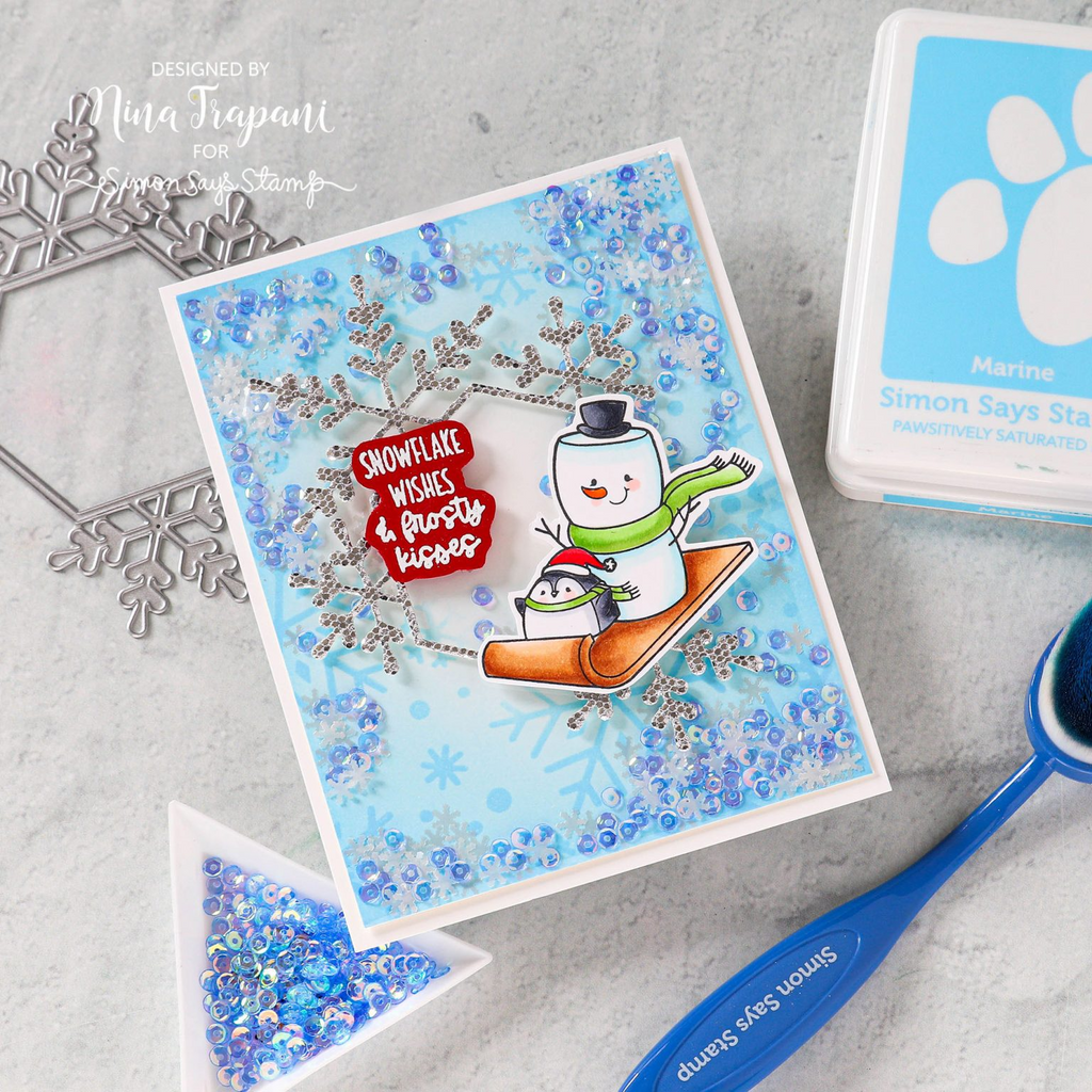 Pink And Main STAMPtember Exclusive Love You Snow Much Stamps and Dies sssd112920c Snowman Card | color-code:ALT03