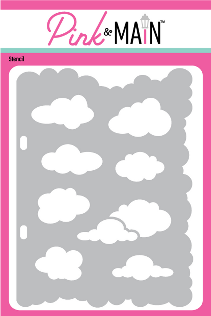 Pink and Main Cloudy Day Stencil PMS104