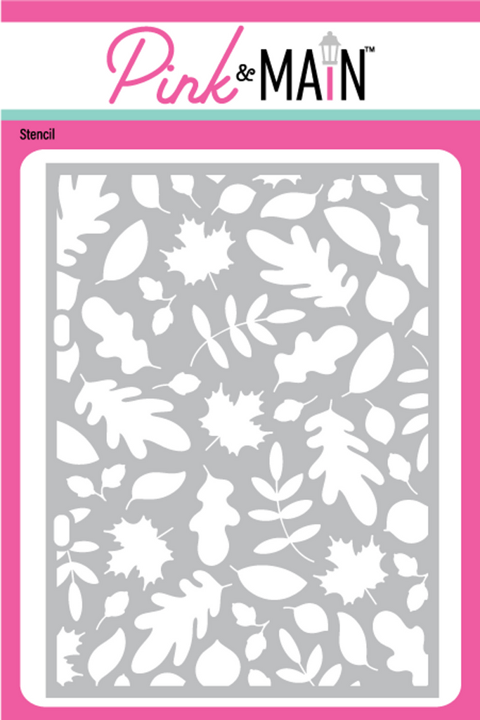 Pink and Main Autumn Leaves Stencil pms111