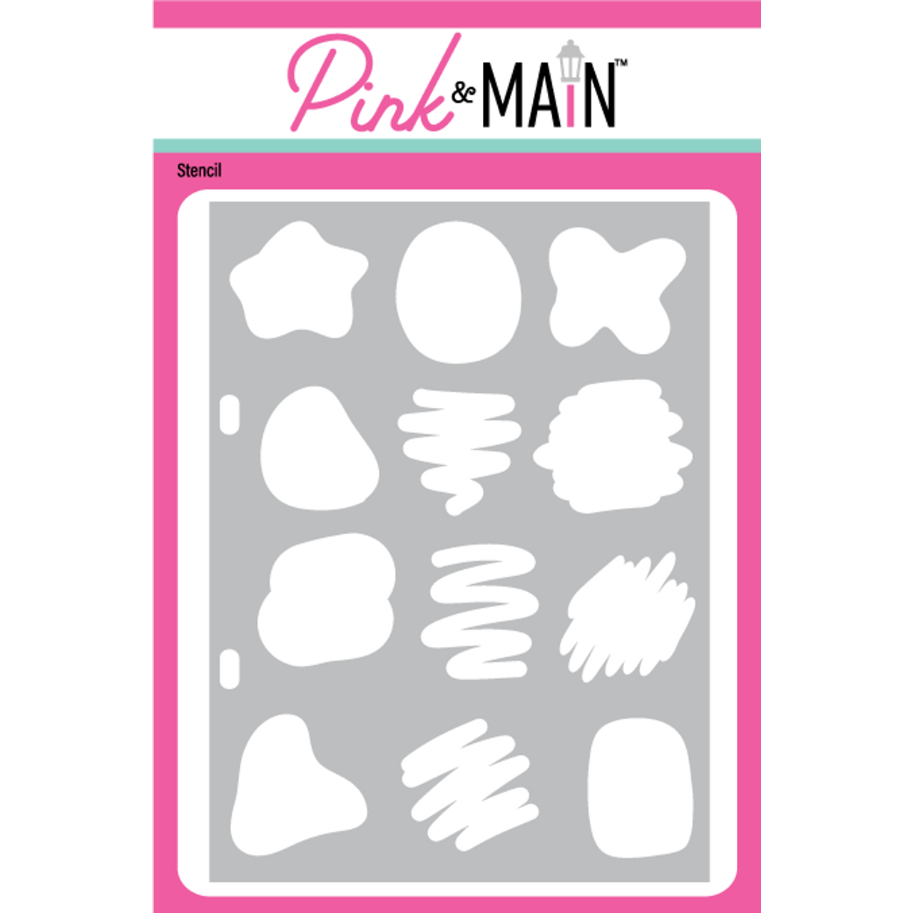 Pink and Main Marker Spots Stencil pms115