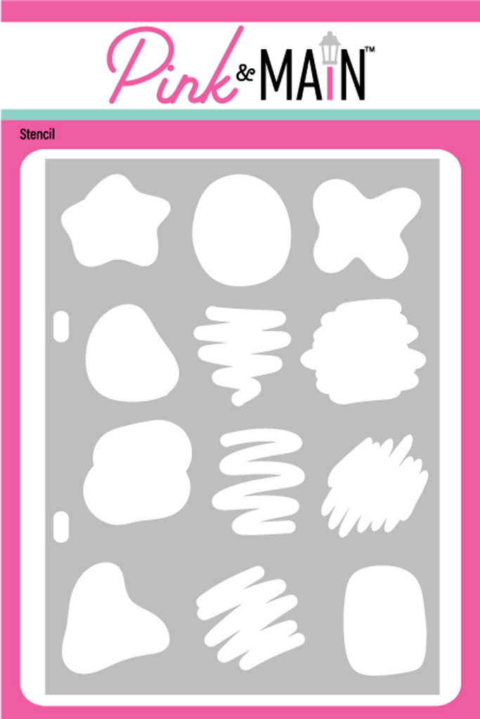 Pink and Main Marker Spots Stencil pms115
