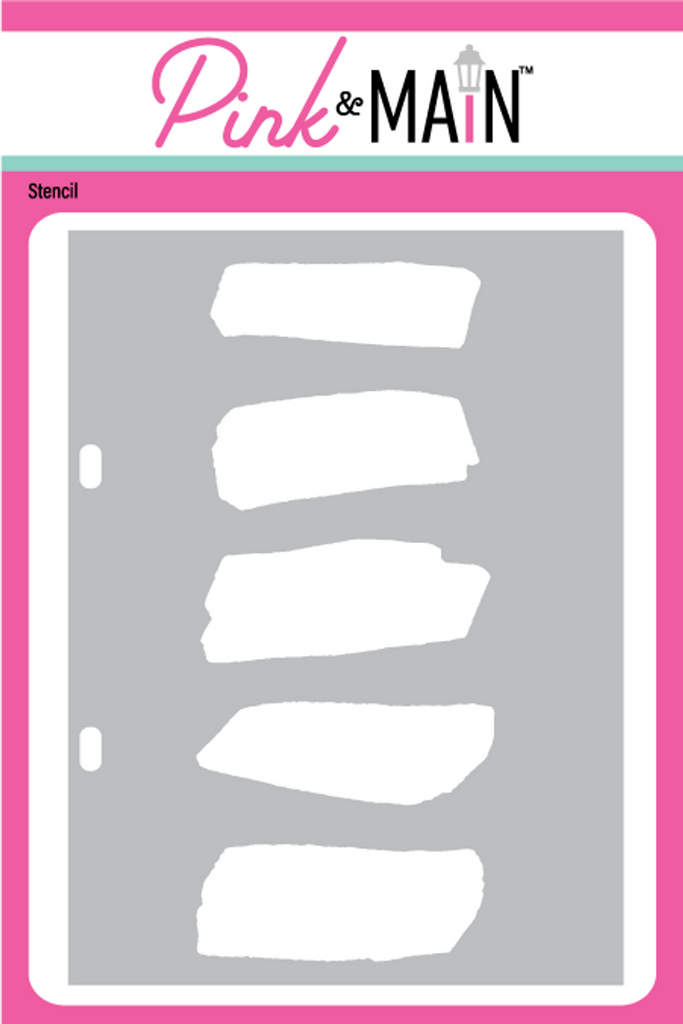 Pink and Main Brush Strokes Stencil pms116