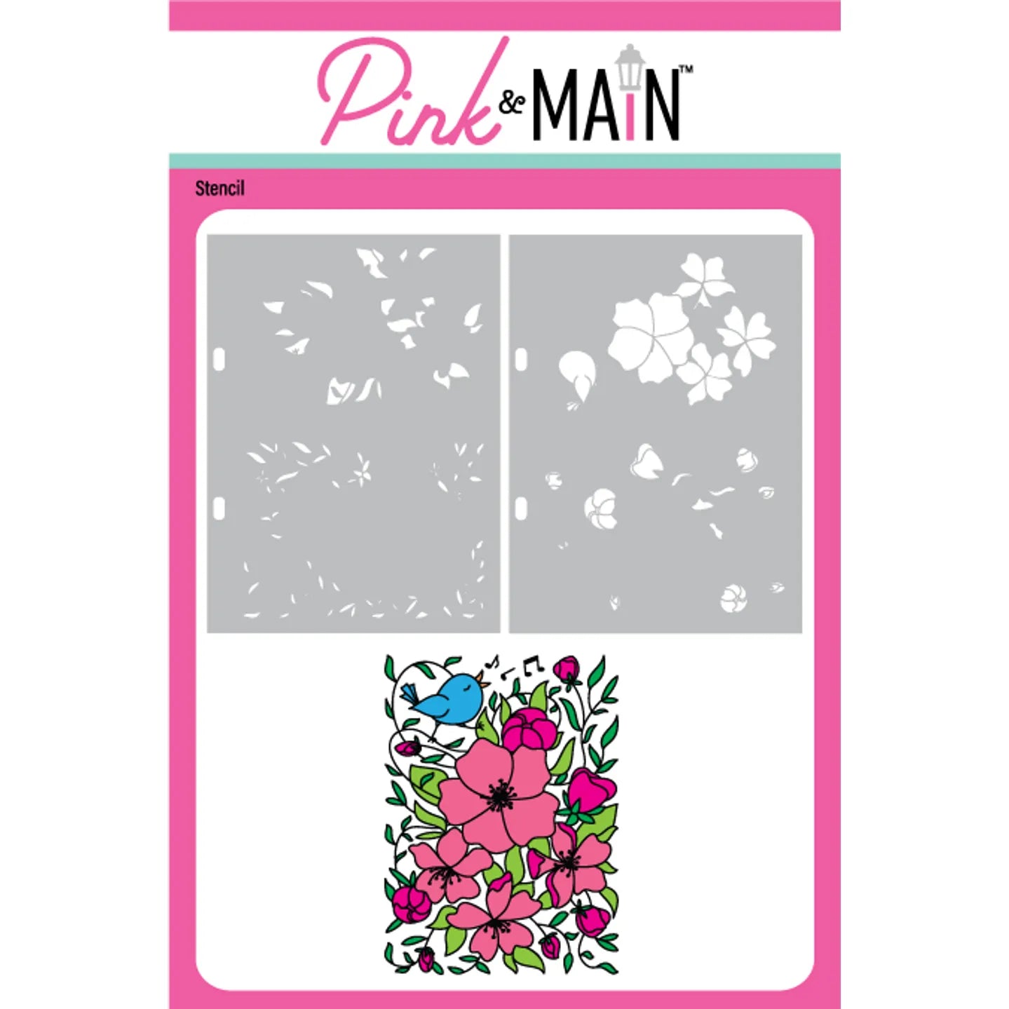 Pink and Main Songbird Stencils pms123