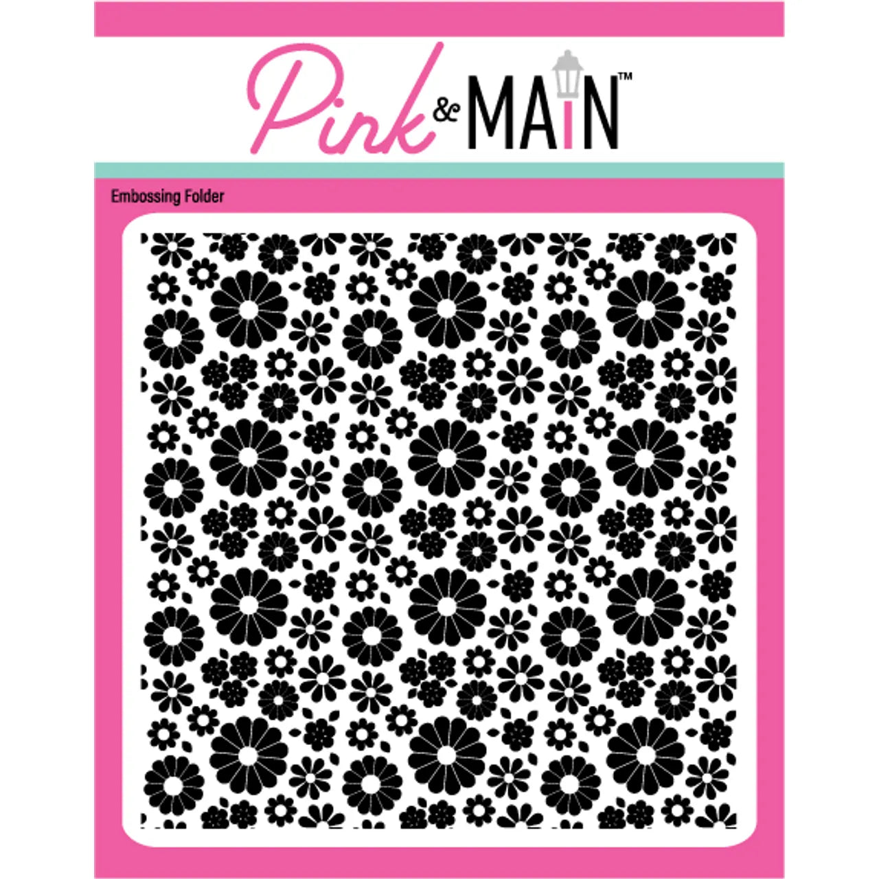 Pink and Main Many Flowers 6x6 Embossing Folder PMT064