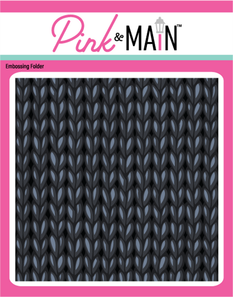 Pink and Main Knit Sweater 3D Embossing Folder PMT068
