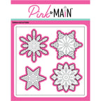 Pink and Main Snowflakes Emboss and Cut Folder pmt071