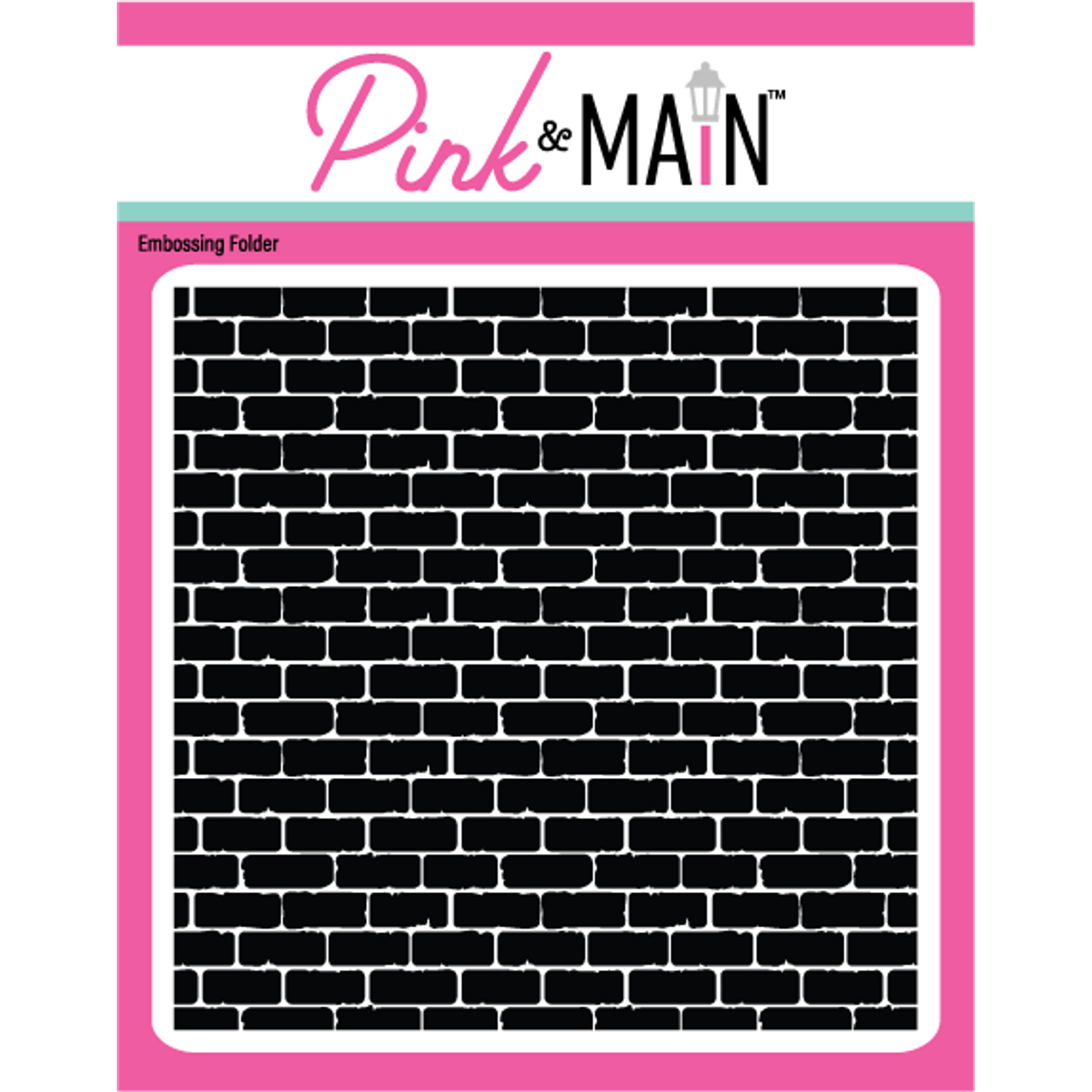 Pink and Main Bricks Embossing Folder pmt081