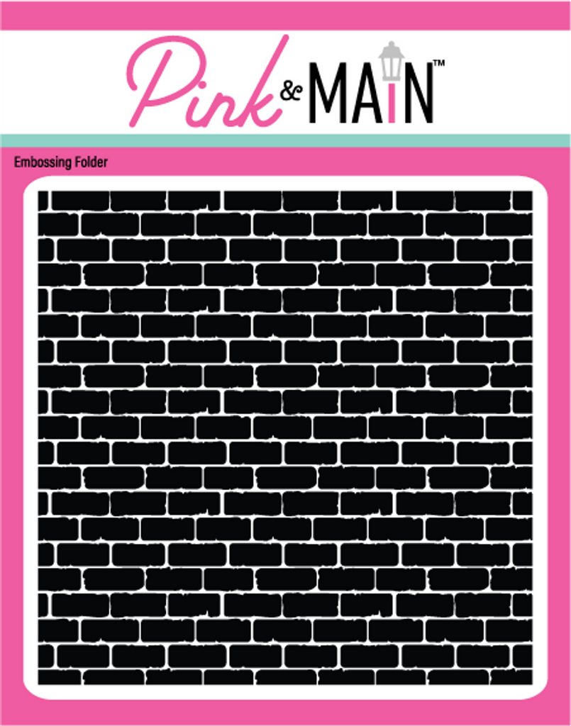 Pink and Main Bricks Embossing Folder pmt081