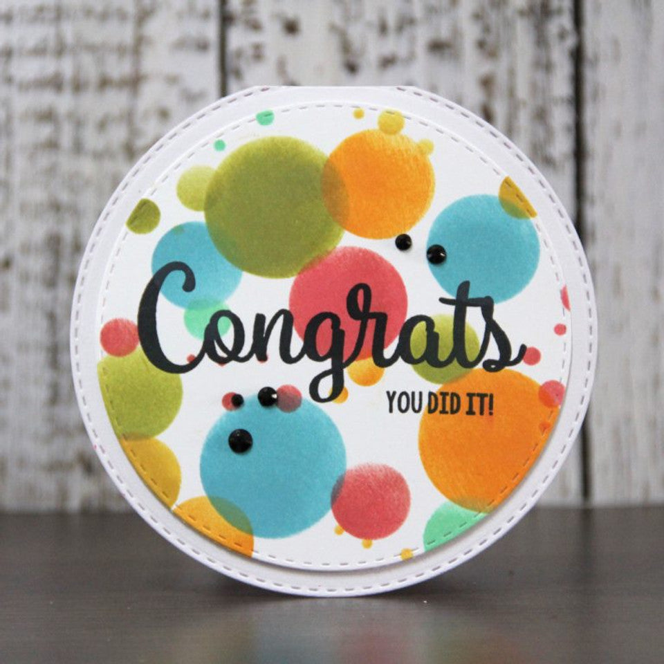 Pink and Main STITCHED CIRCLE Die Set PNM061 congrats