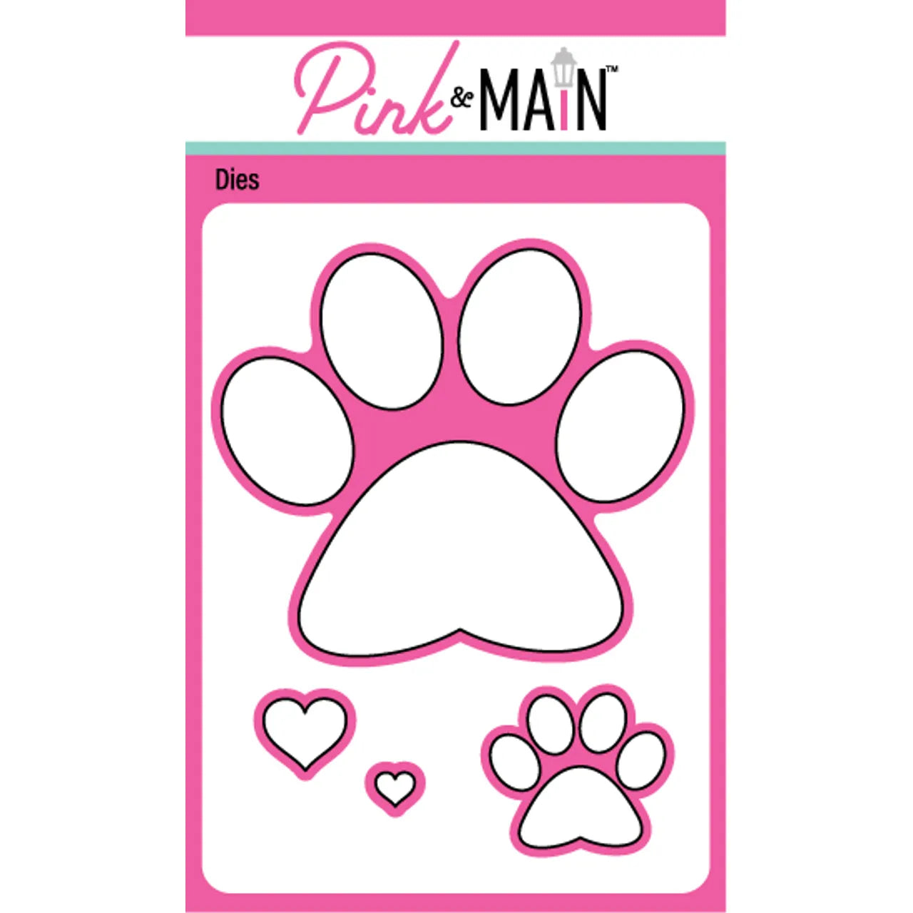 Pink and Main Paw Prints Dies PNM541