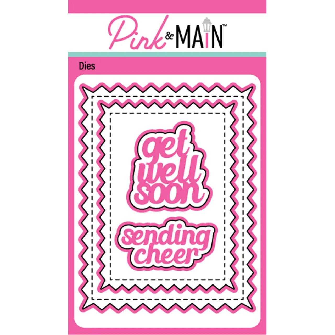 Pink and Main Zig Zag Rectangles Dies pnm596