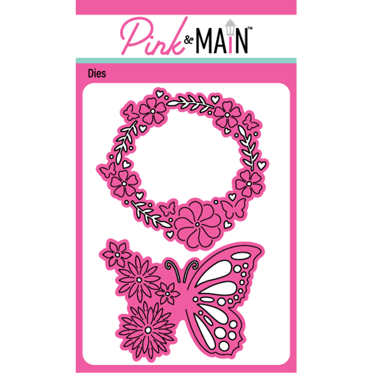 Pink and Main Pop Flowers Dies pnm609