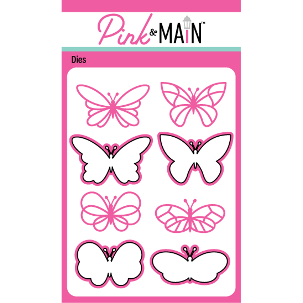 Pink and Main Layered Butterflies Dies pnm629