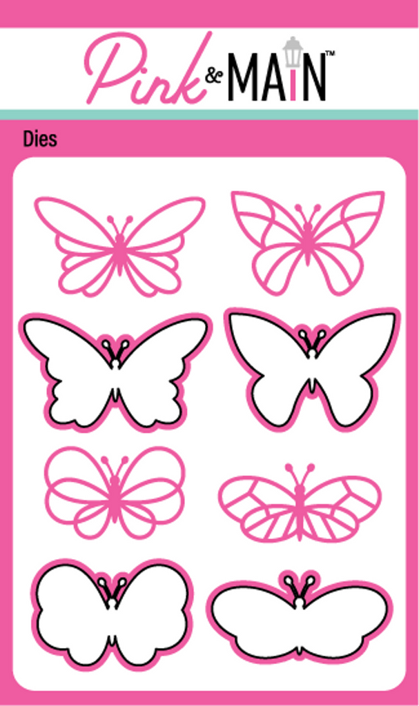 Pink and Main Layered Butterflies Dies pnm629