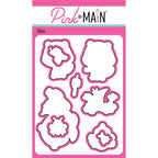 Pink and Main Campy Raccoons Clear Stamp and Die Set*