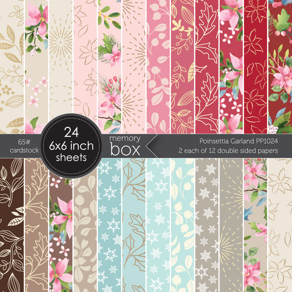 Poinsettia Garland 6x6 pack Poinsettia Garland 6x6 pack