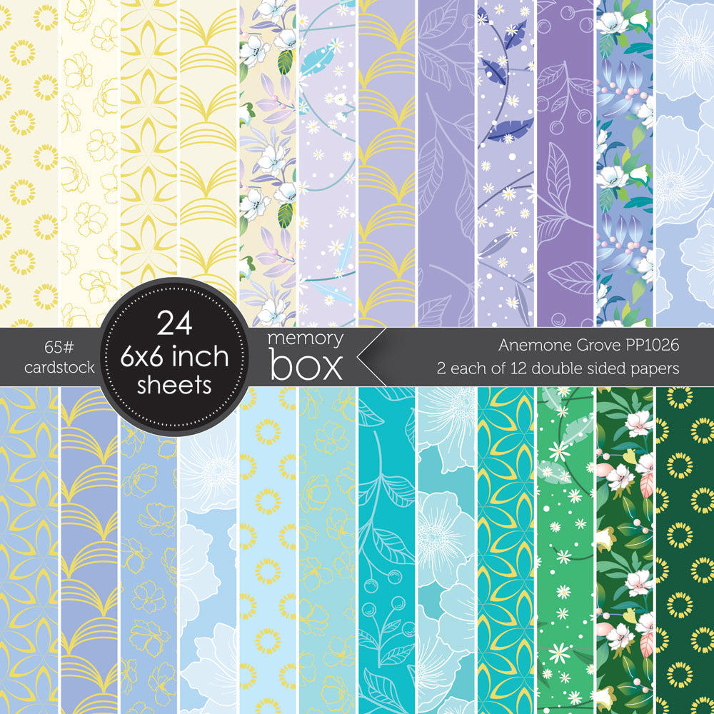 Memory Box Anemone Grove 6x6 Paper Pack pp1026