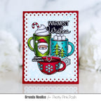 Pretty Pink Posh Warm Heart STAMPtember Exclusive Brenda Noelke card using the sentiment Warmest Wishes and happy holidays