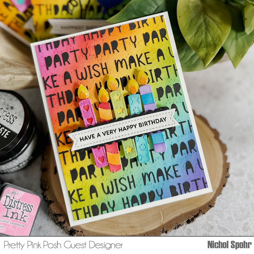 Pretty Pink Posh Sentiment Strips Birthday Clear Stamps happy birthday | color-code:ALT02