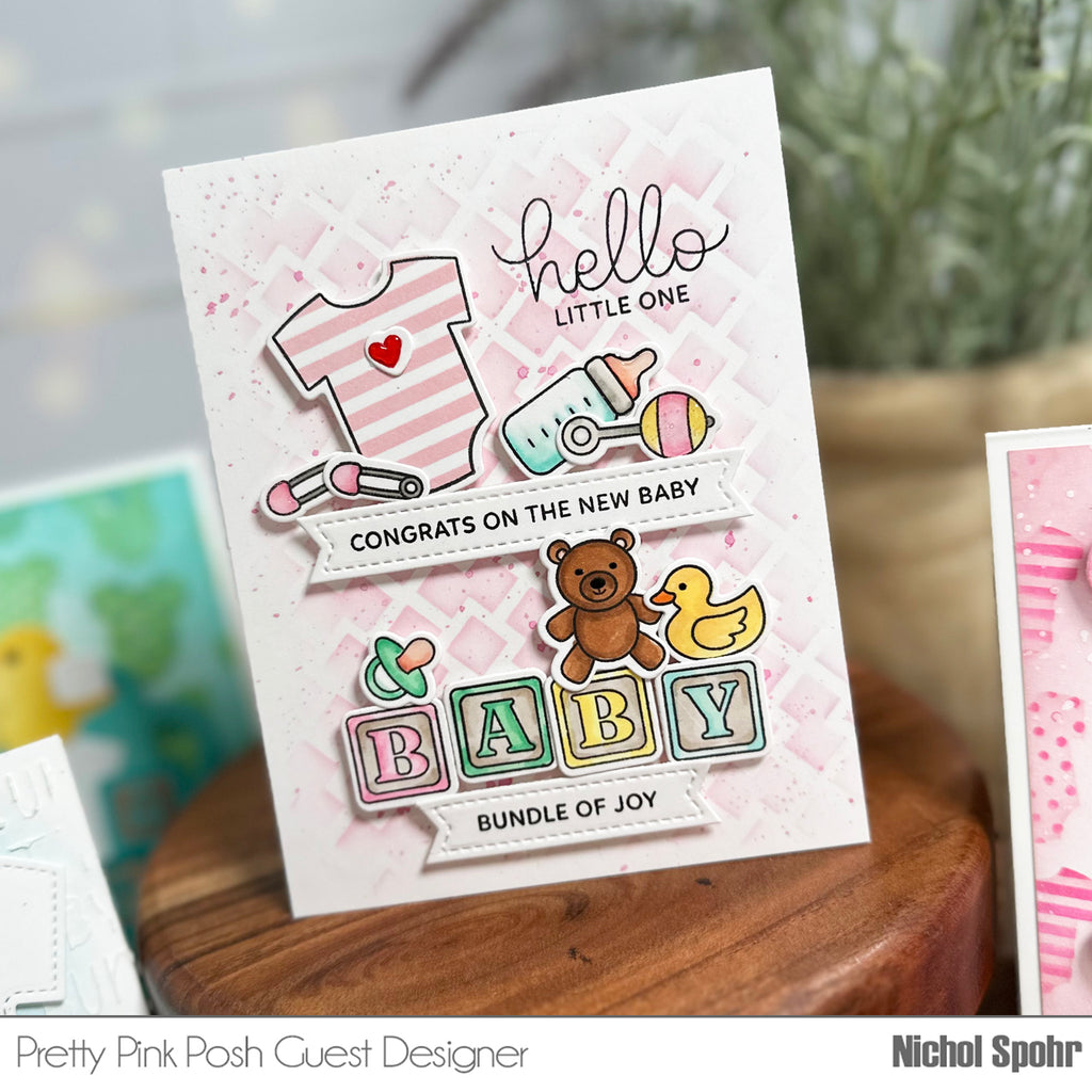 Pretty Pink Posh Baby Basics Clear Stamps hello little one | color-code:ALT01