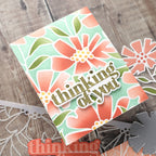 PREORDER Concord & 9th Kristina Werner Cheerful Flowers Stencil Set kw1055 pink