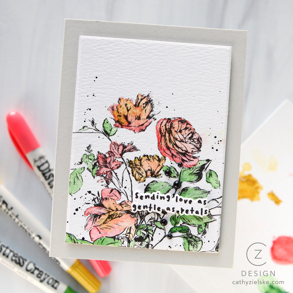 PREORDER Simon Says Stamp Card Kit of the Month August 2026 Made to Flourish ck0826 Cathy Zielske Elegant Artistry Card | color-code:ALT08