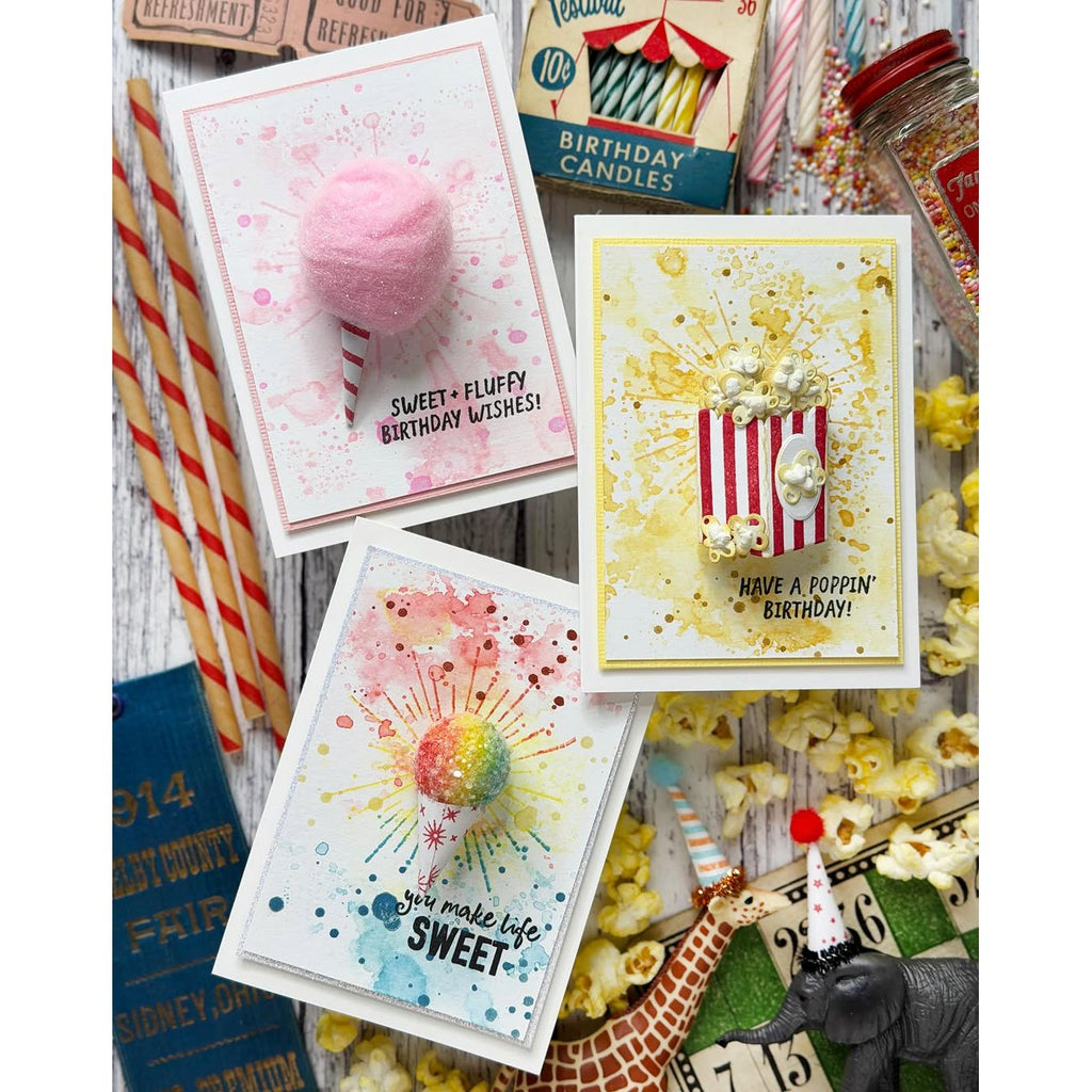 PREORDER Simon Says Stamp Card Kit of the Month June 2026 Step Right Up ck0626 County Fair Card Trio Tim Holtz