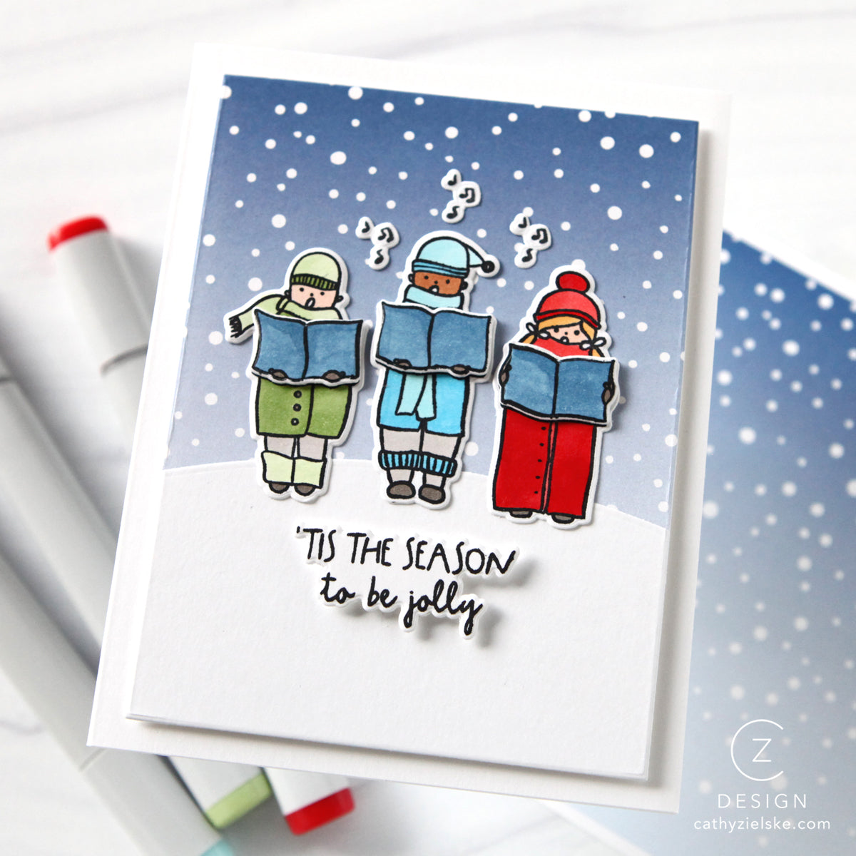 PREORDER Simon Says Stamp Card Kit of the Month November 2026 Jolly Season ck1126 Cathy Zielske Cozy Holiday Card