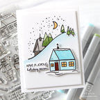 PREORDER Simon Says Stamp Card Kit of the Month November 2026 Jolly Season ck1126 Cathy Zielske Cozy Holiday Home Card