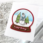 PREORDER Simon Says Stamp Card Kit of the Month November 2026 Jolly Season ck1126 Cathy Zielske Cozy Holiday Snow Globe Card