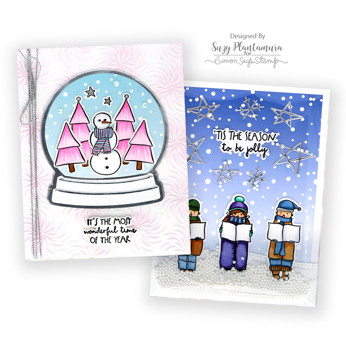 PREORDER Simon Says Stamp Card Kit of the Month November 2026 Jolly Season ck1126 Suzy Plantamura Cute and Whimsical Holiday Cards | color-code:ALT07