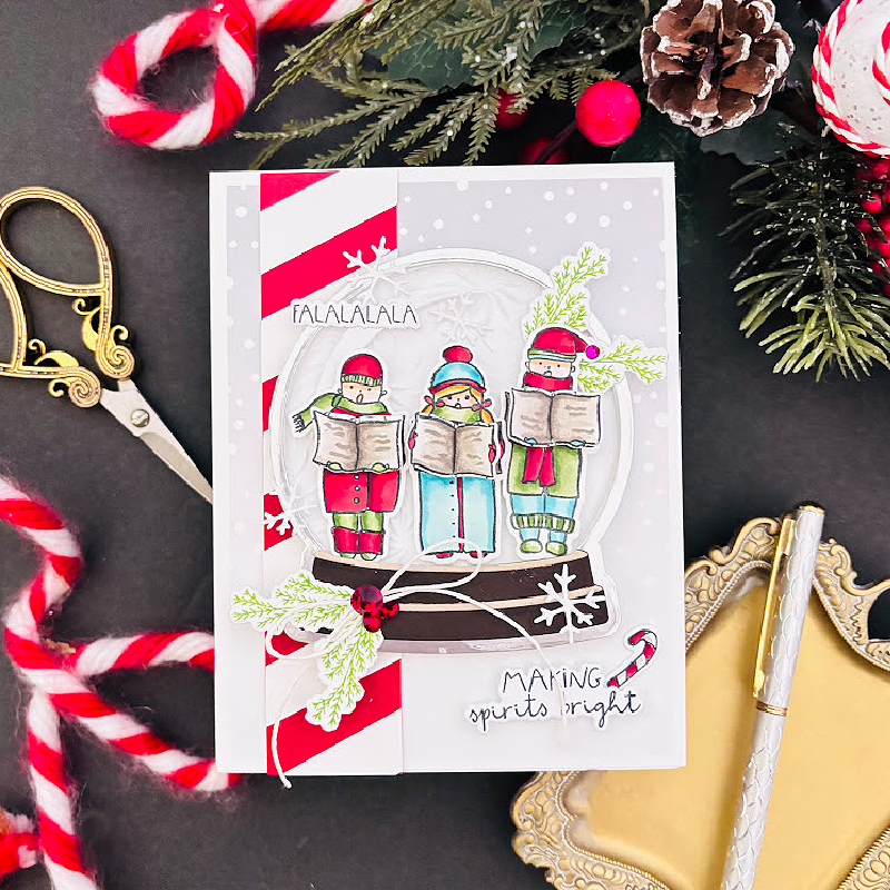PREORDER Simon Says Stamp Card Kit of the Month November 2026 Jolly Season ck1126 Tina Smith Cute and Whimsical Holiday Card | color-code:ALT10