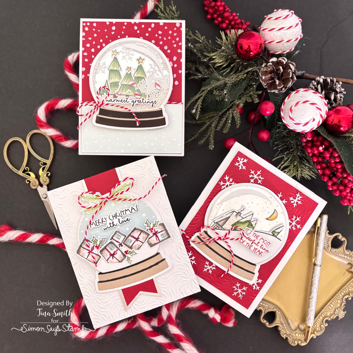 PREORDER Simon Says Stamp Card Kit of the Month November 2026 Jolly Season ck1126 Tina Smith Cute and Whimsical Holiday Cards | color-code:ALT08