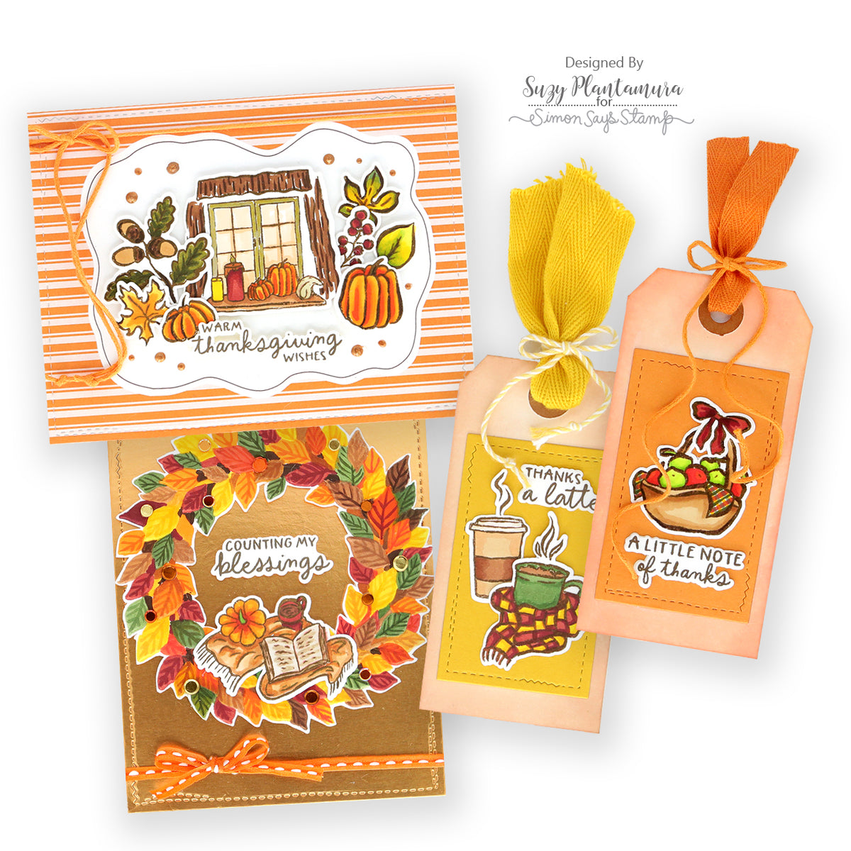 PREORDER Simon Says Stamp Card Kit of the Month October 2026 Homespun Gratitude ck1026 Autumn Card Set Suzy Plantamura