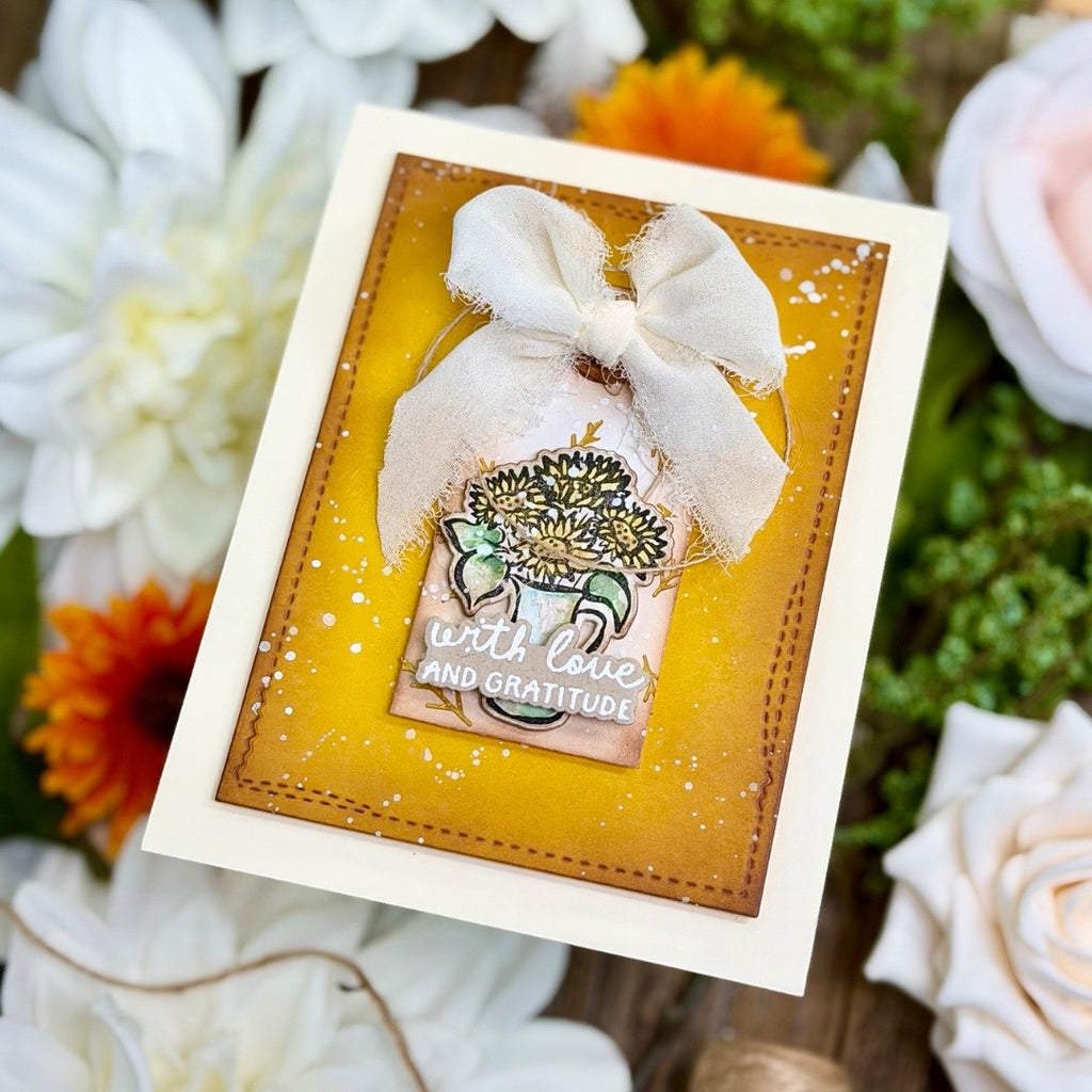 PREORDER Simon Says Stamp Card Kit of the Month October 2026 Homespun Gratitude ck1026 Love and Gratitude Card with flowers Joe Sysavath