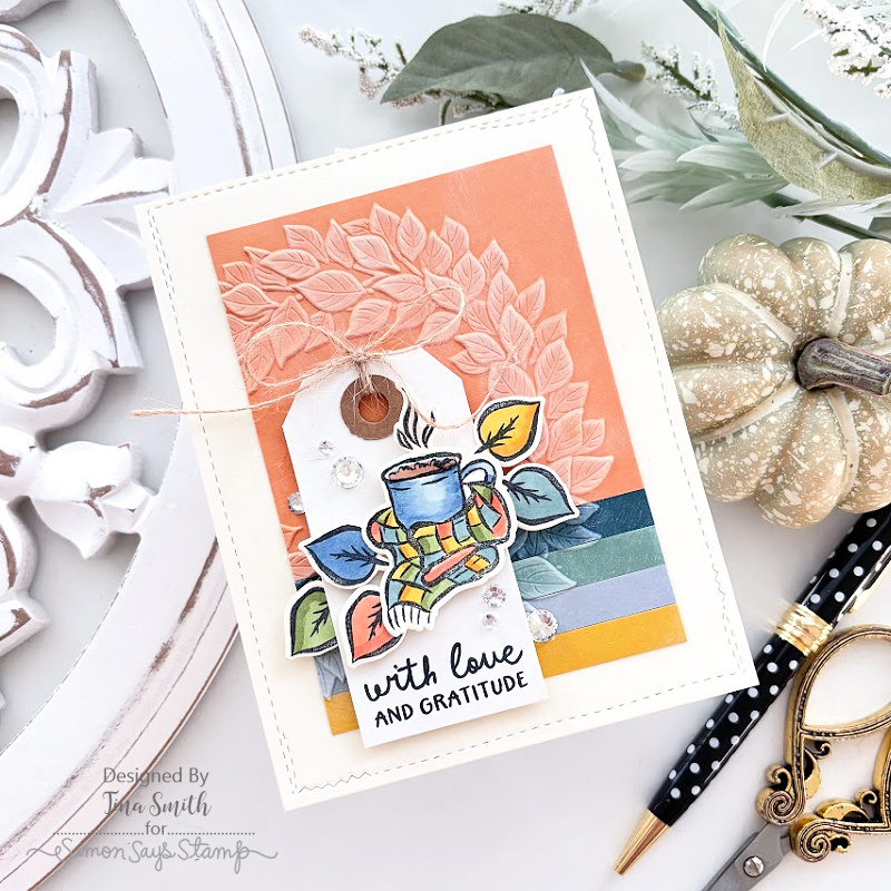 PREORDER Simon Says Stamp Card Kit of the Month October 2026 Homespun Gratitude ck1026 Tina Smith Cozy Autumn Card | color-code:ALT14