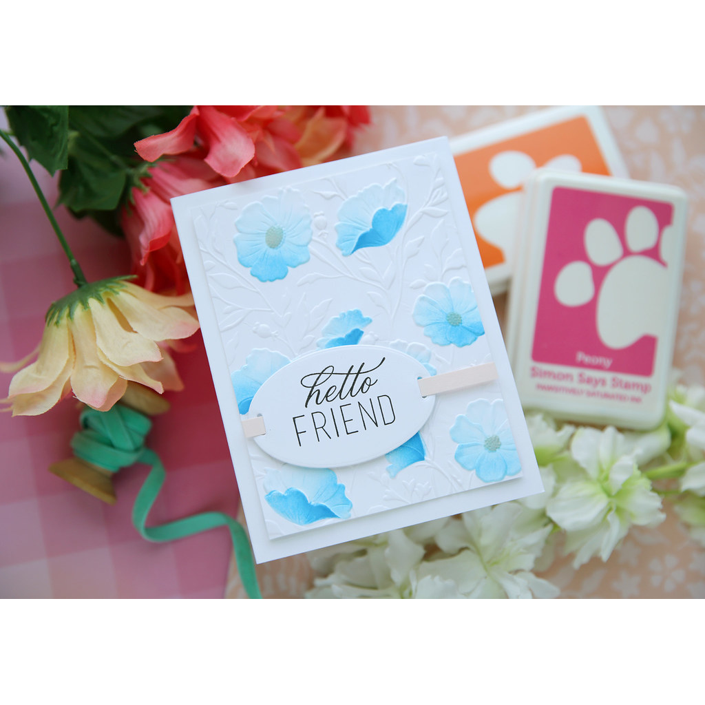 PREORDER Simon Says Stamp Card Kit of the Month September 2026 Simply Shabby ck0926 Laura Bassen Blue Flower Friend Card | color-code:ALT15