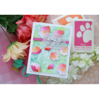 PREORDER Simon Says Stamp Card Kit of the Month September 2026 Simply Shabby ck0926 Laura Bassen Pink Flower Thinking of You Card | color-code:ALT14