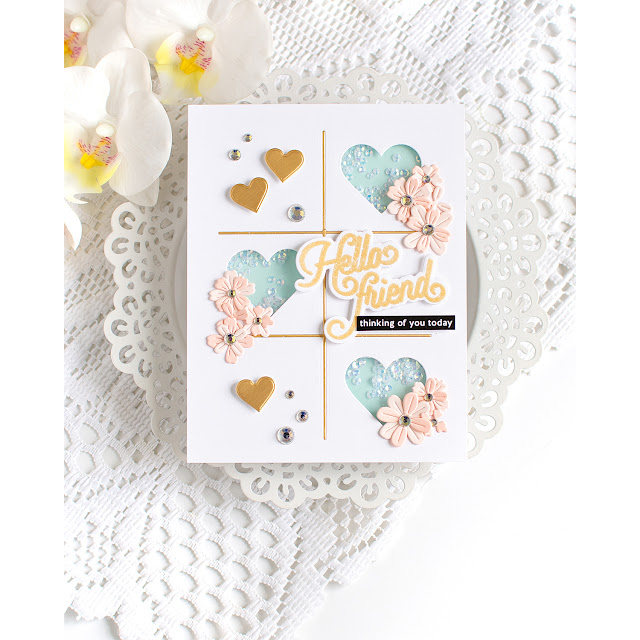 PREORDER Simon Says Stamp Country Basket Bouquet Wafer Dies s1130 Beautiful Moments Friend Shaker Card Heather Hoffman | color-code:ALT13