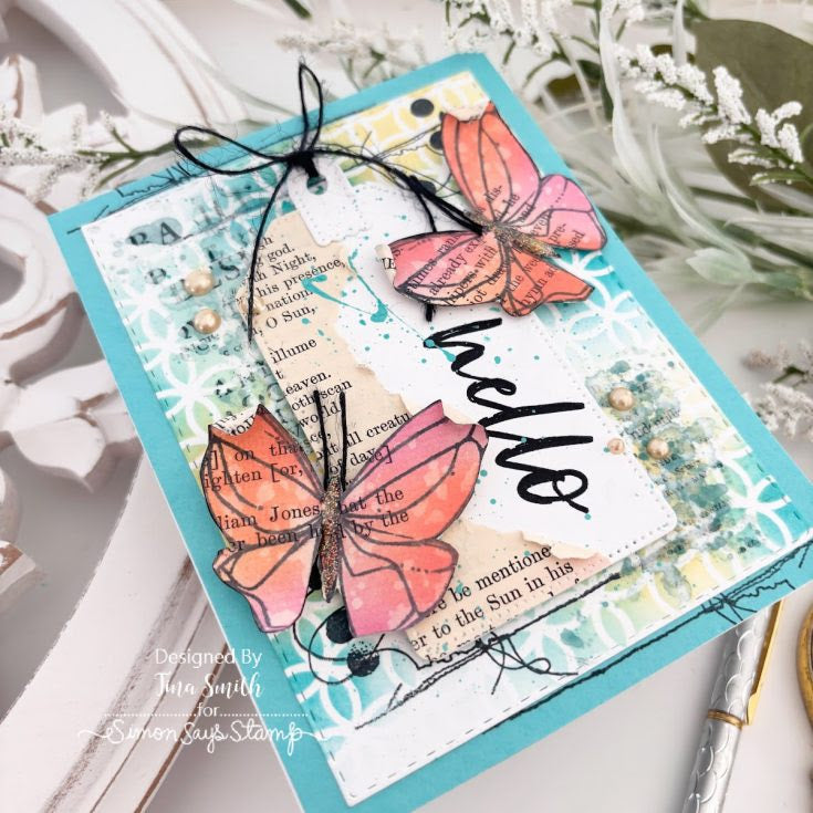 PREORDER Simon Says Stamps Dies and Stencils A Little Artsy set1214la butterfly | color-code:ALT05